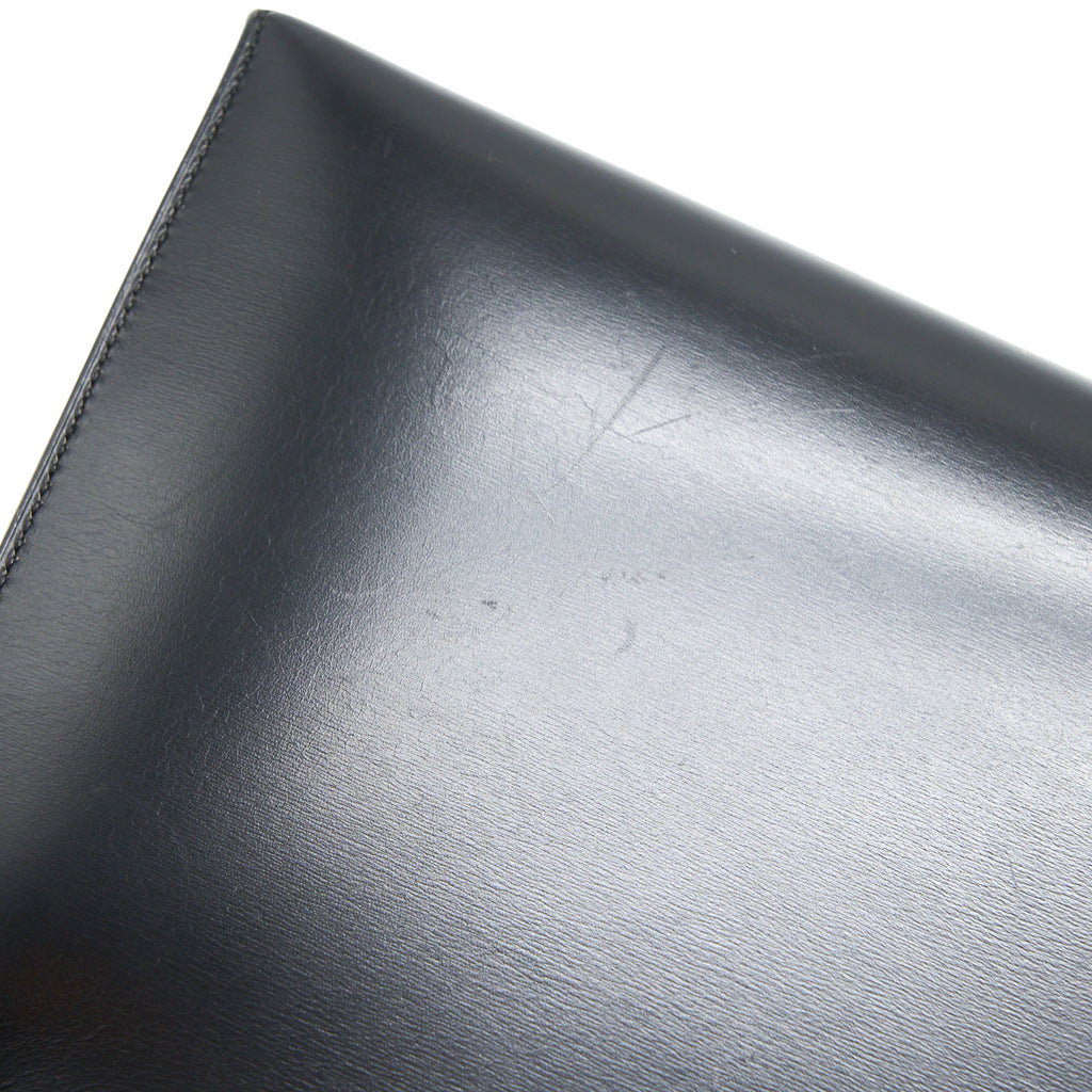 Hermes Vintage Kelly 28 Box Black GHW Stamp Circle R