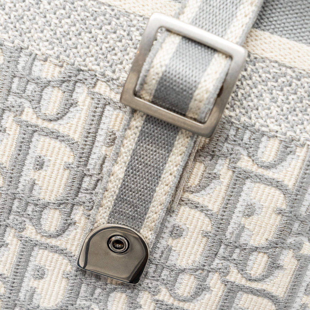 DIOR DIORCAMP MESSENGER BAG OBLIQUE EMBROIDERY LIGHT GREY SHW
