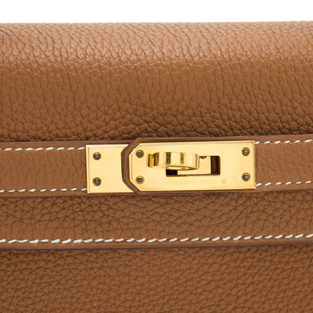 Hermes Kelly 25 Togo Gold GHW
