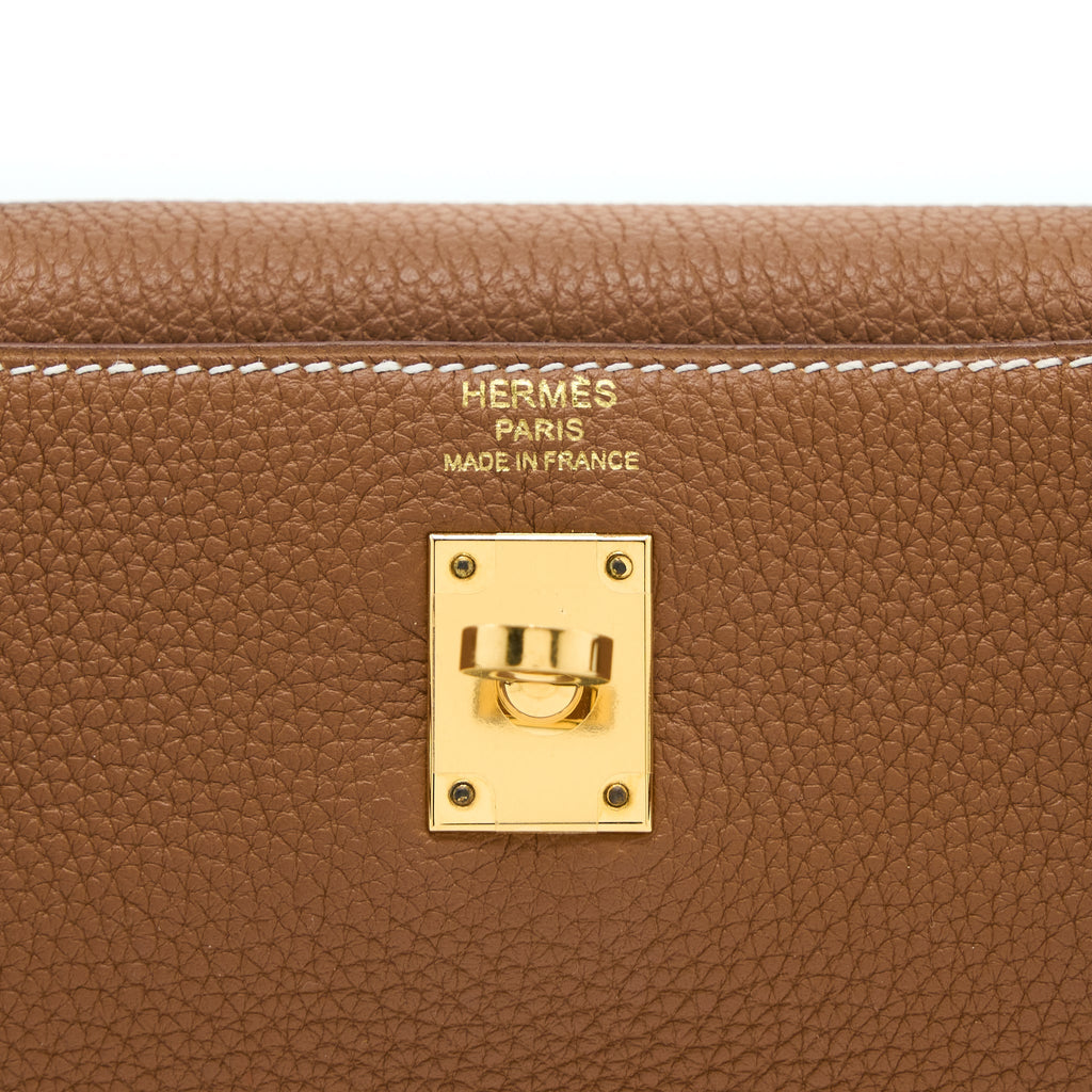 Hermes Kelly 25 Togo Gold GHW