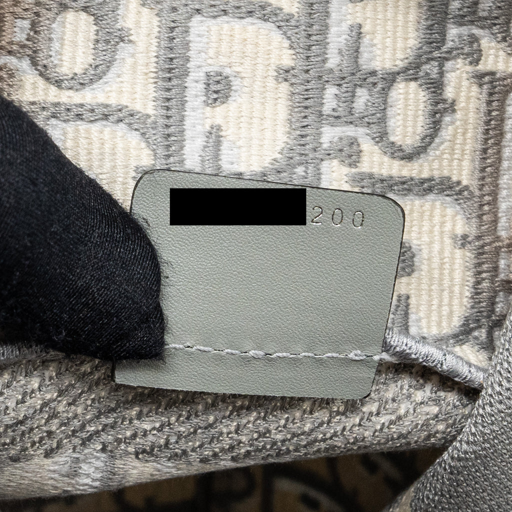 DIOR DIORCAMP MESSENGER BAG OBLIQUE EMBROIDERY LIGHT GREY SHW