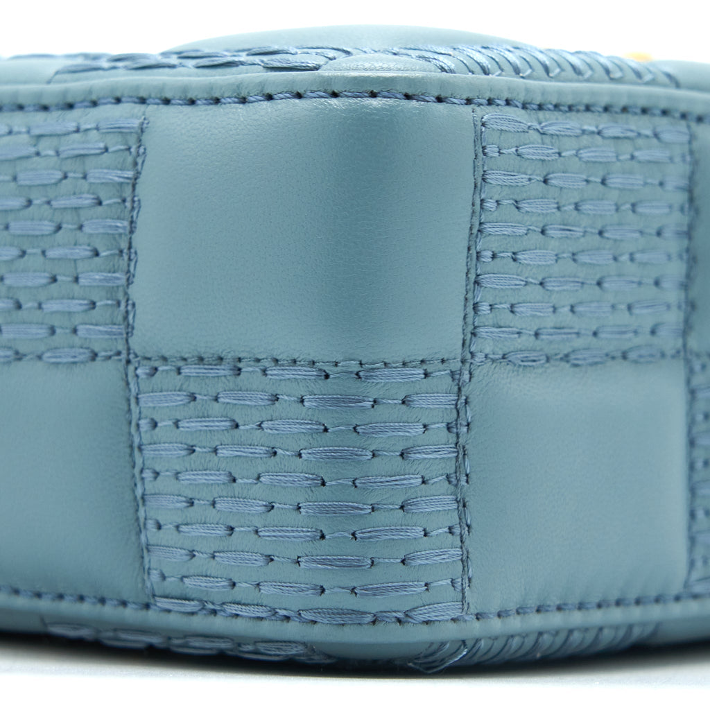 LOUIS VUITTON TROCA PM DAMIER QUILT LAMBSKIN LIGHT BLUE GHW (NEW VERSION)