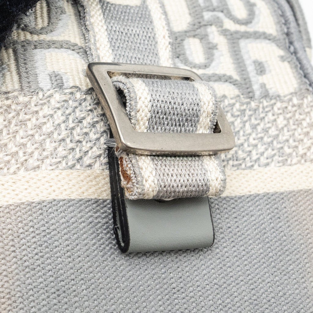 DIOR DIORCAMP MESSENGER BAG OBLIQUE EMBROIDERY LIGHT GREY SHW