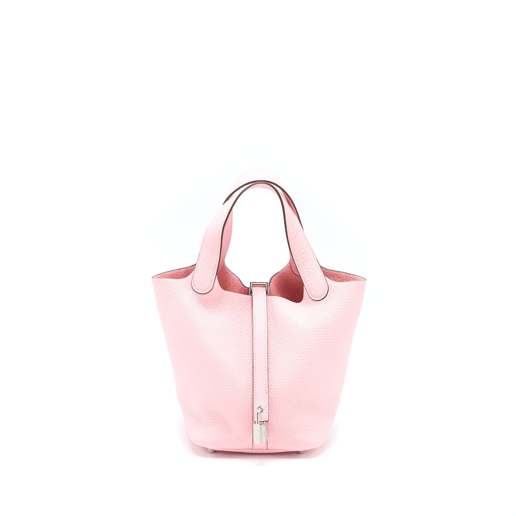 HERMES PICOTIN 18 LOCK BAG CLEMENCE ROSE SAKURA SHW
