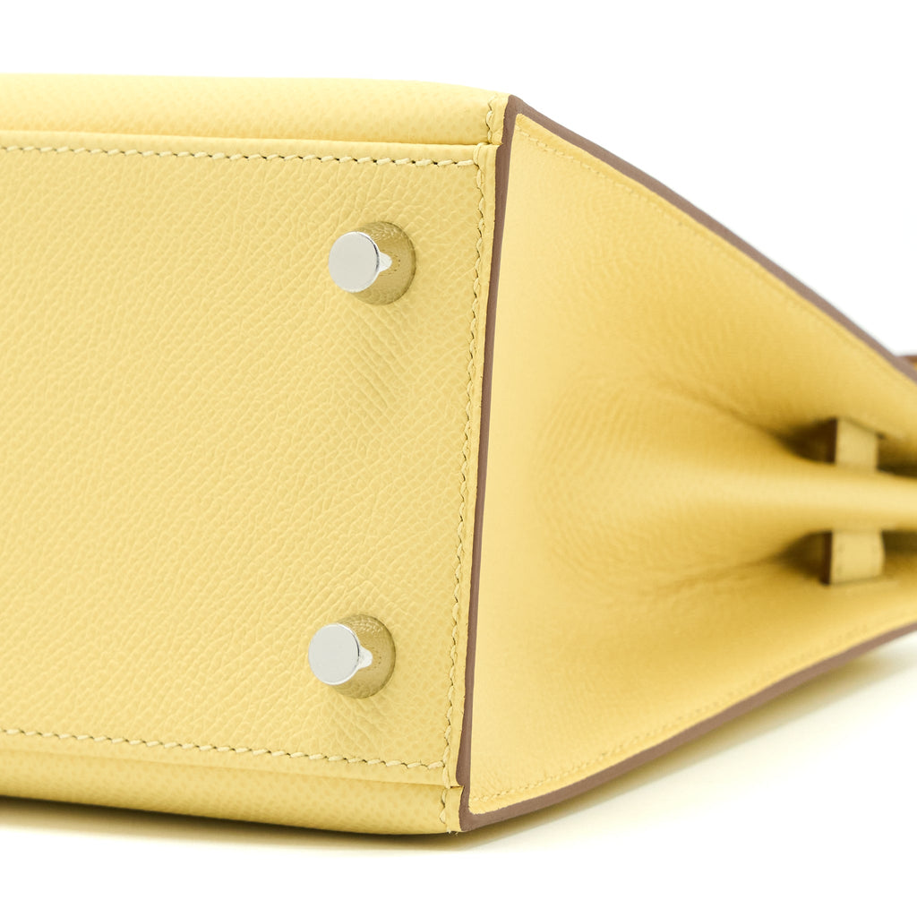 HERMES KELLY 25 EPSOM 1Z JAUNE POUSSIN SHW