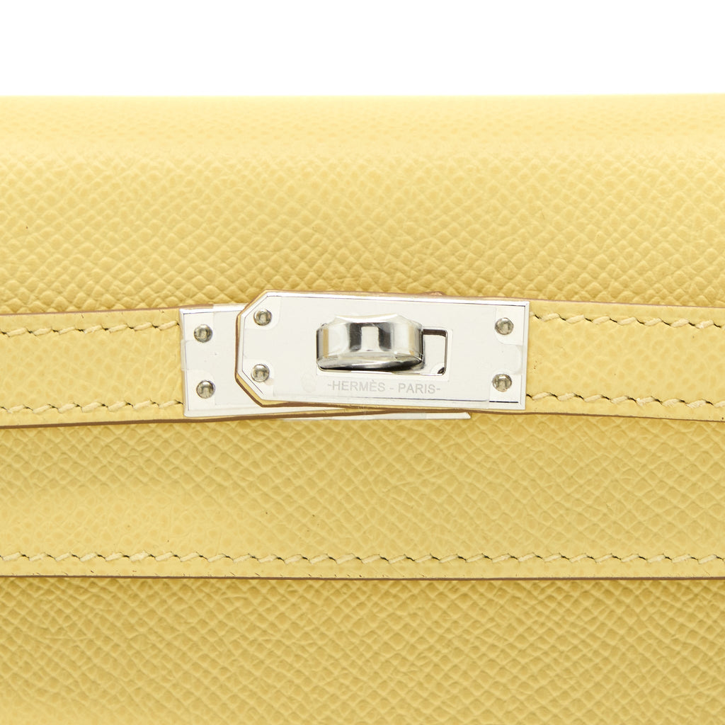 HERMES KELLY 25 EPSOM 1Z JAUNE POUSSIN SHW