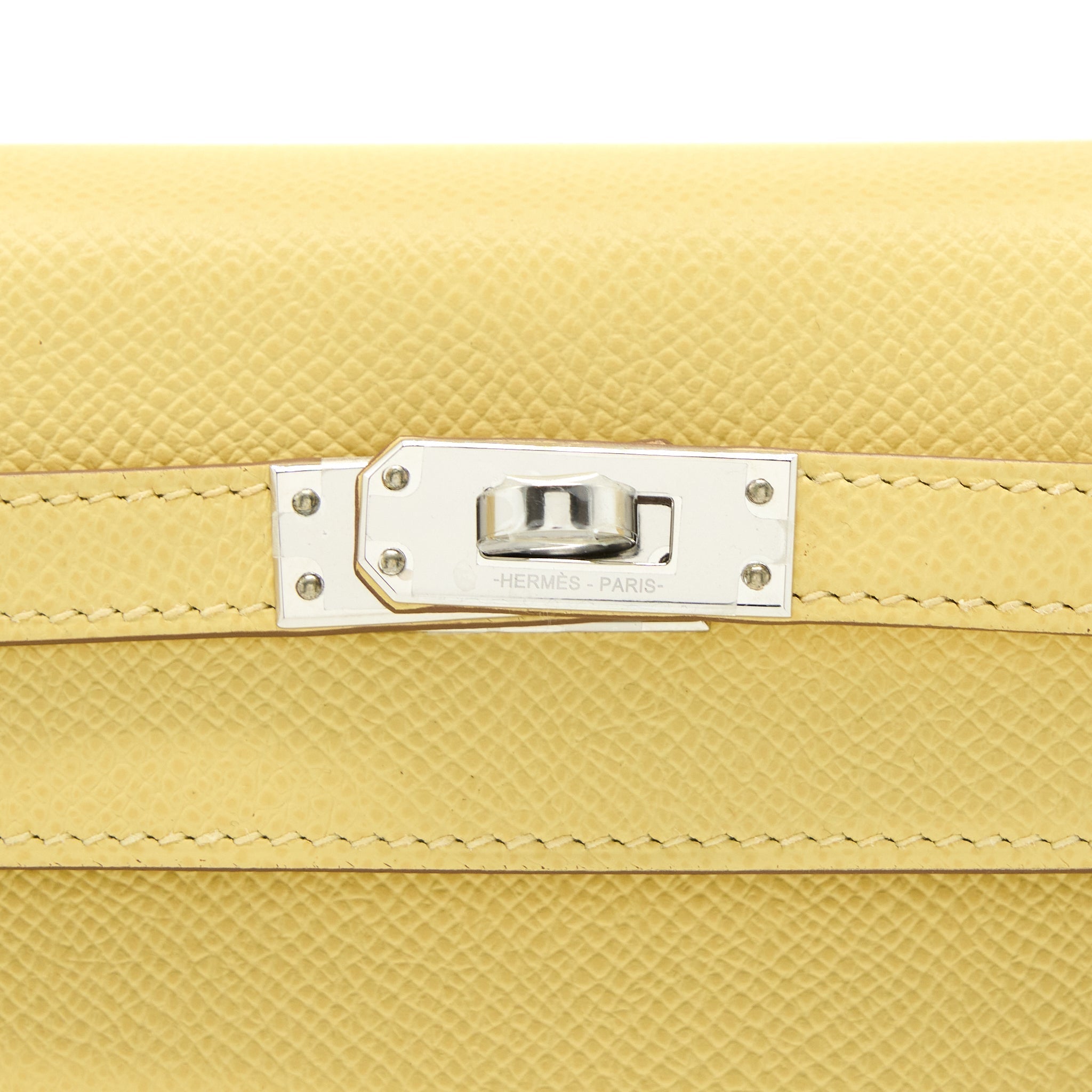 HERMES KELLY 25 EPSOM 1Z JAUNE POUSSIN SHW