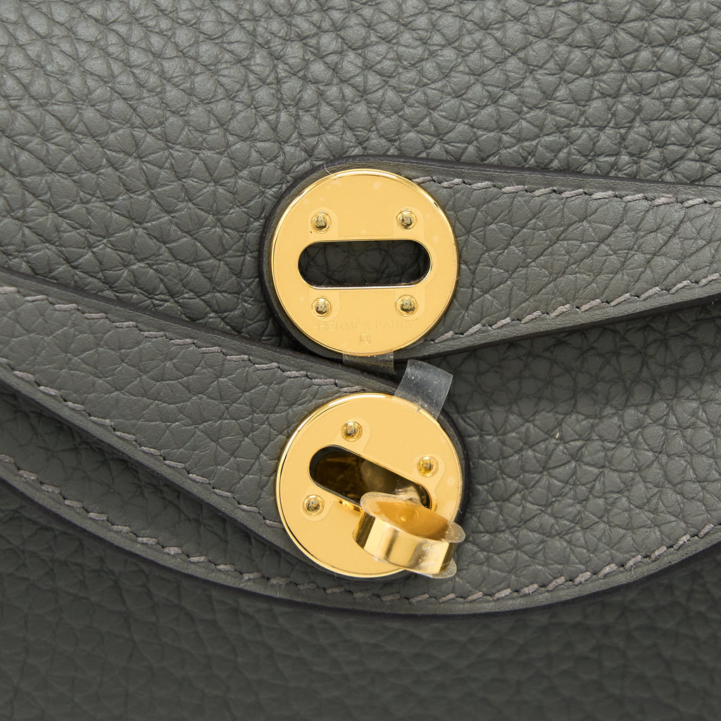Hermes Mini Lindy Clemence 0L Gris Meyer GHW
