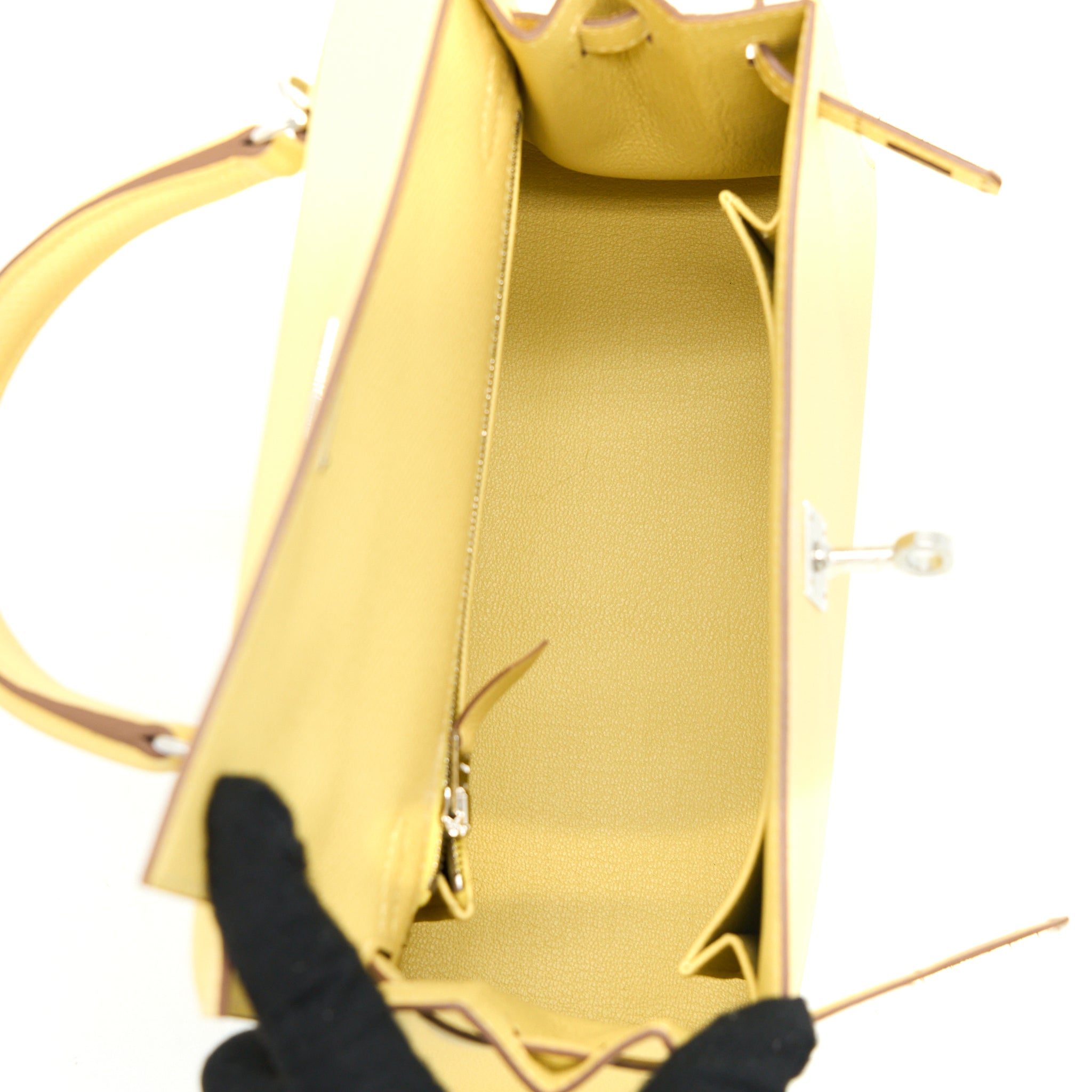 HERMES KELLY 25 EPSOM 1Z JAUNE POUSSIN SHW