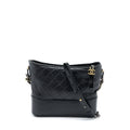 CHANEL LARGE GABRIELLE HOBO BAG AGED CALFSKIN BLACK MULTICOLOUR HARDWARE