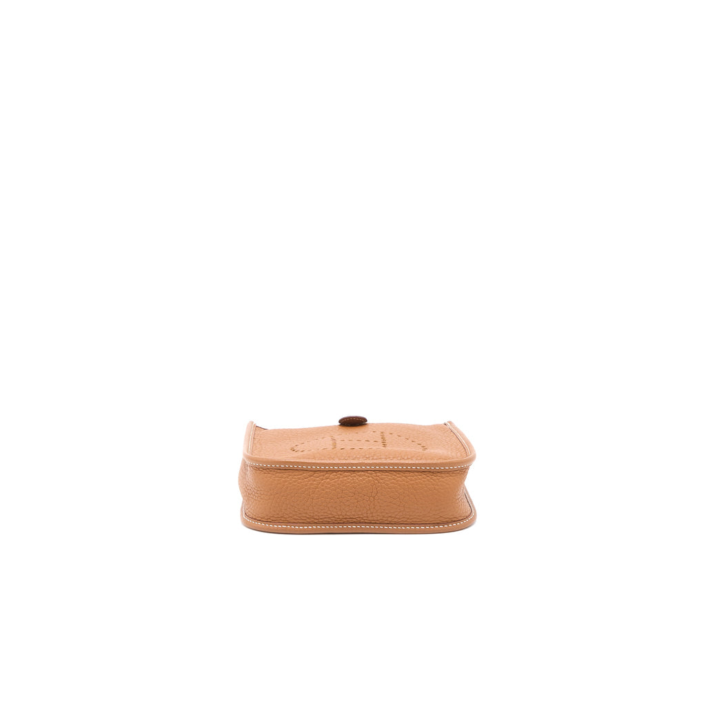 Hermes Mini Evelyn Clemence Gold GHW