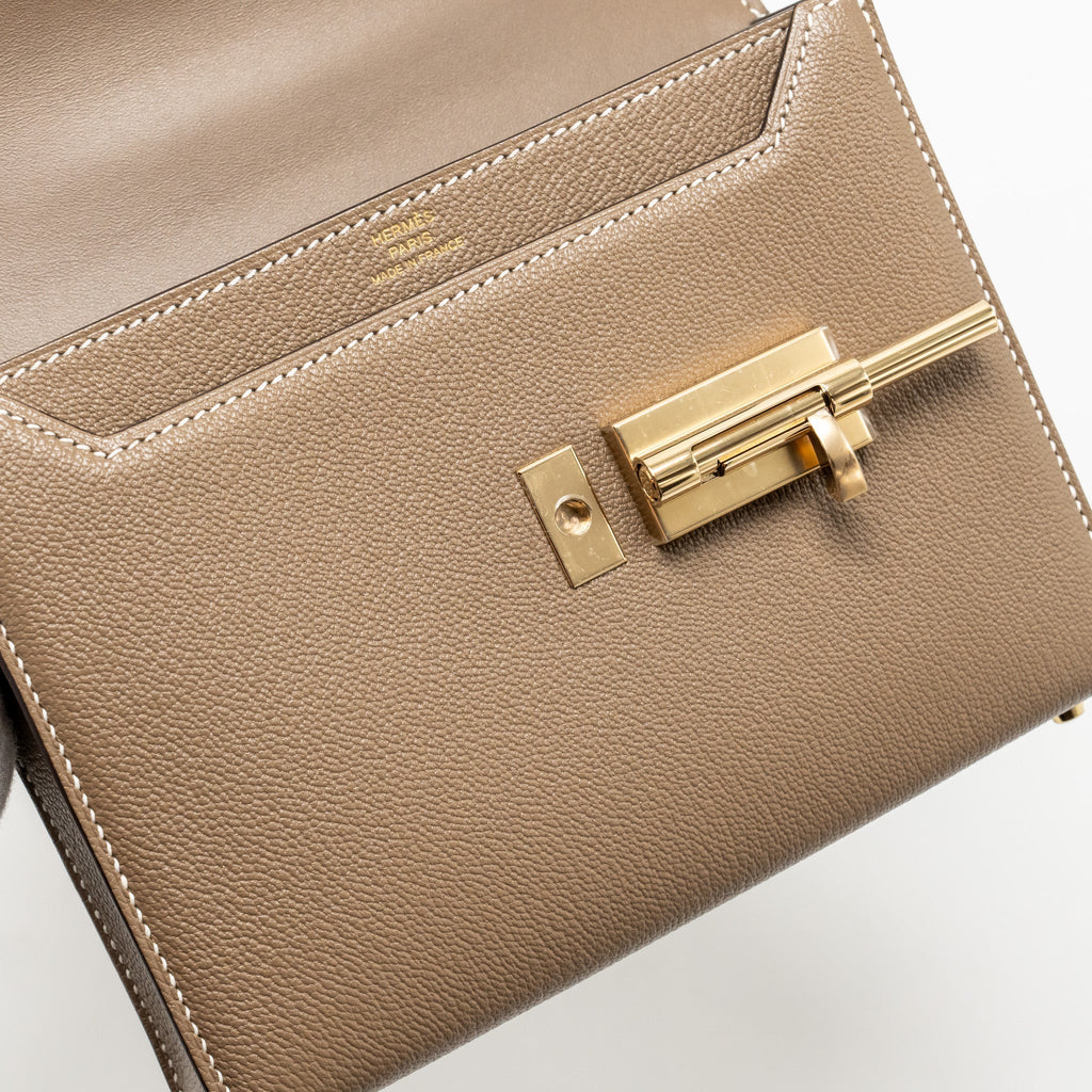 HERMES MINI VERROU CHÈVRE MYSORE ETOUPE LGHW