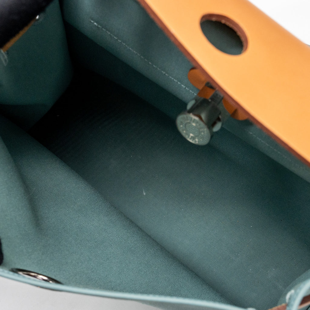 Hermes Herbag 31 Zip Bag light Blue Hunter/Canvas SHW