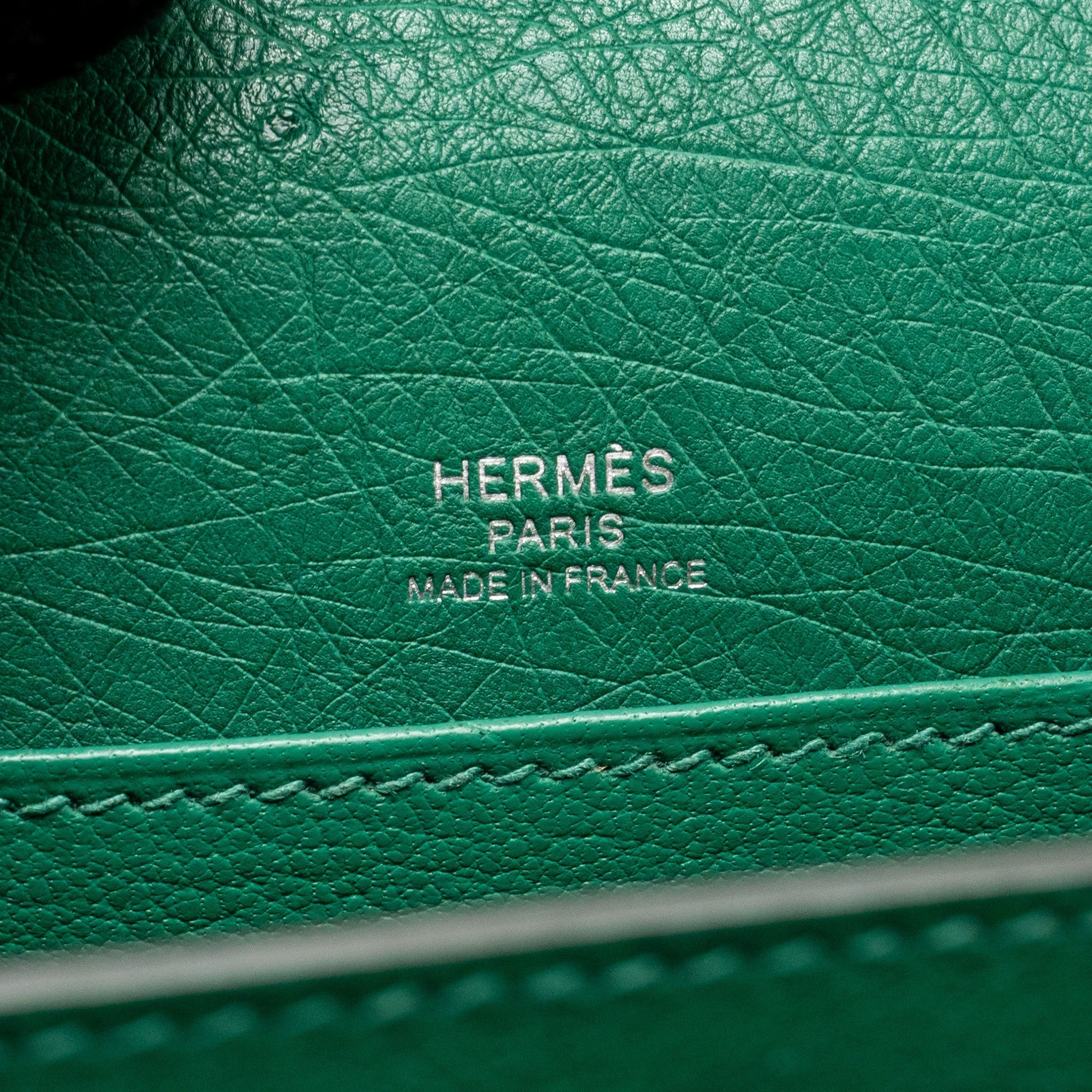 HERMES MINI ROULIS OSTRICH VERT VERTIGO SHW