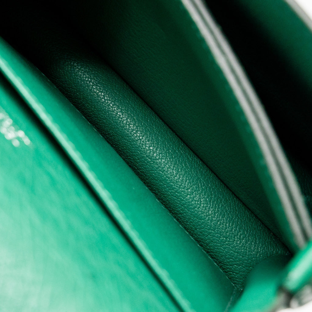 HERMES MINI ROULIS OSTRICH VERT VERTIGO SHW