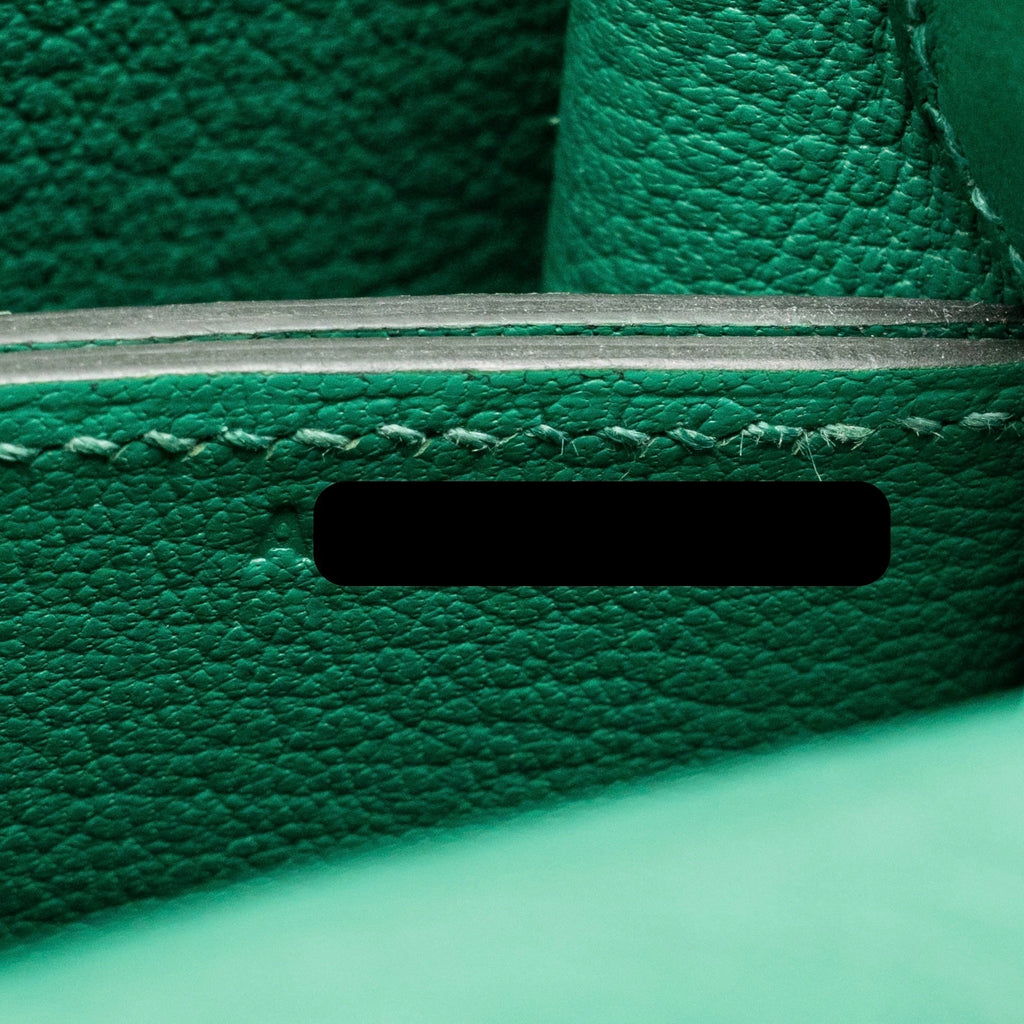 HERMES MINI ROULIS OSTRICH VERT VERTIGO SHW