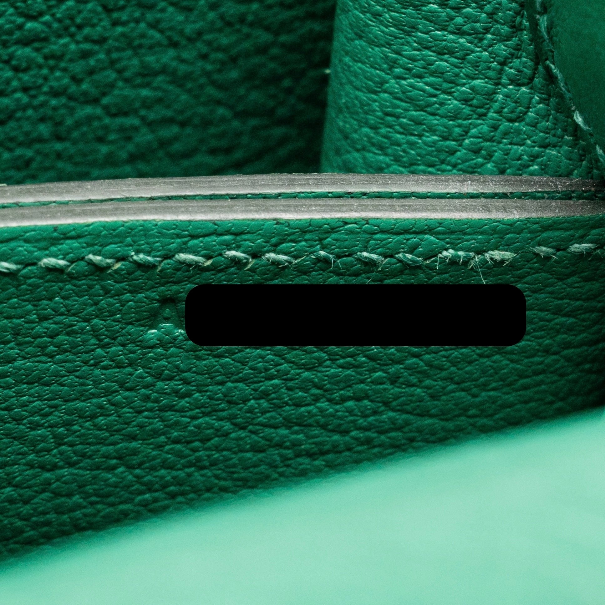 HERMES MINI ROULIS OSTRICH VERT VERTIGO SHW