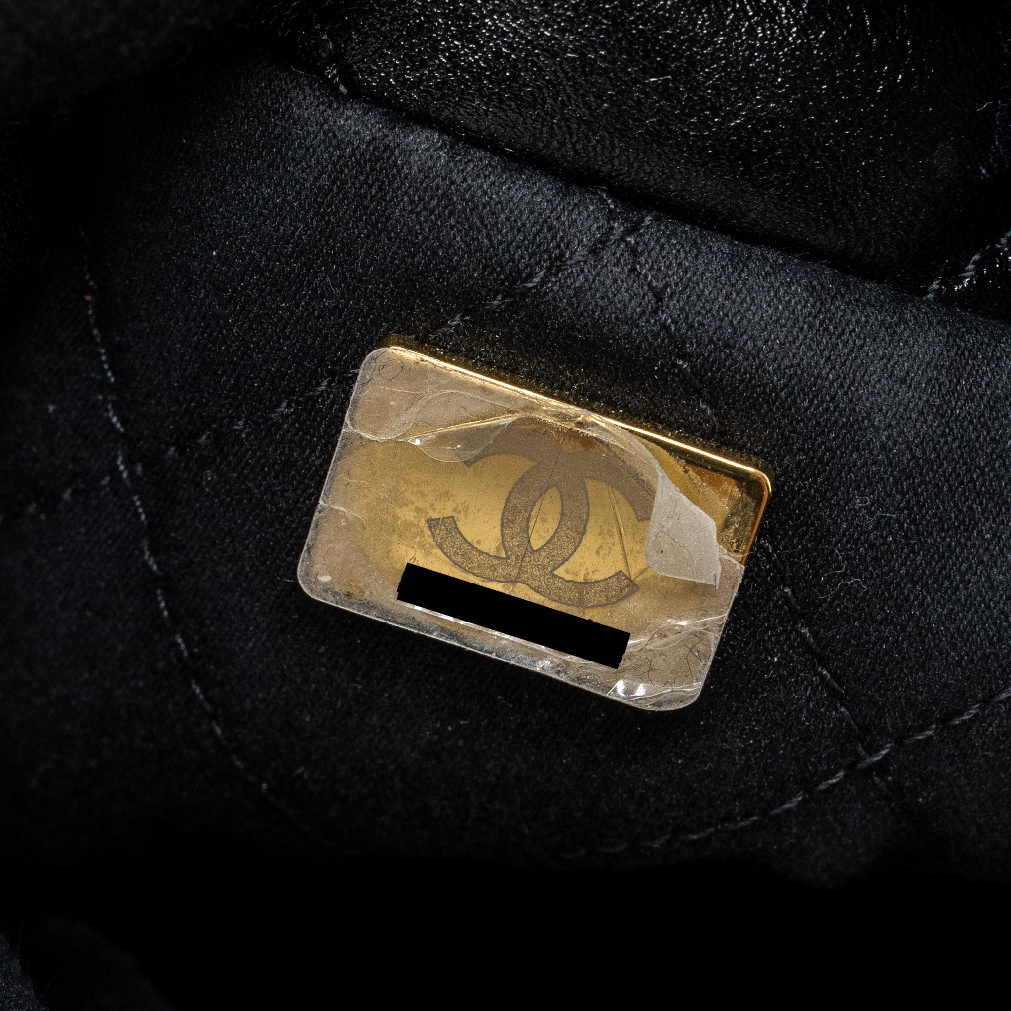 CHANEL 23S MINI 22 BAG WITH PEARL SHINY CALFSKIN GHW (MICROCHIP)