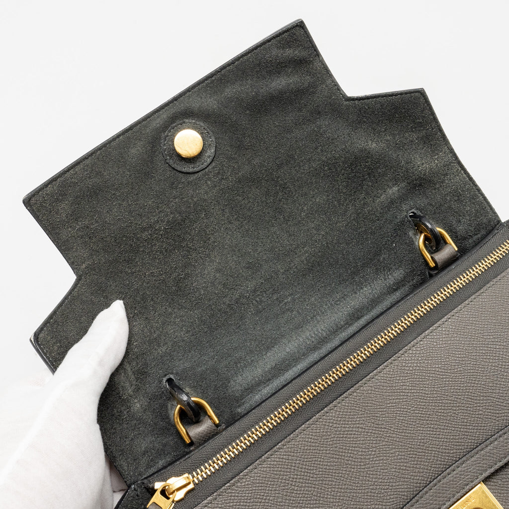 CELINE MINI BELT BAG CALFSKIN GREY GHW