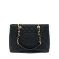CHANEL GRAND SHOPPING TOTE BAG CAVIAR BLACK GHW