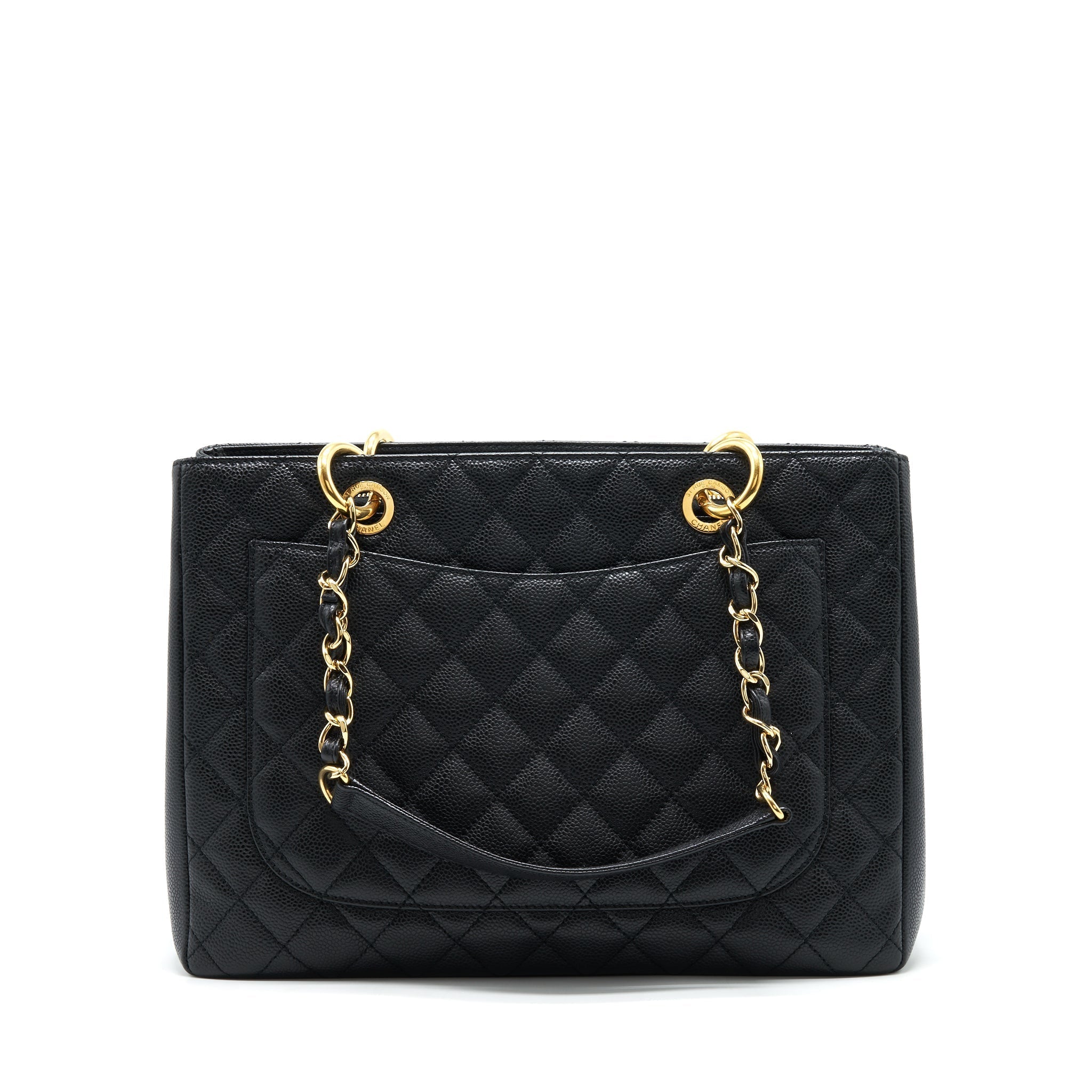 CHANEL GRAND SHOPPING TOTE BAG CAVIAR BLACK GHW