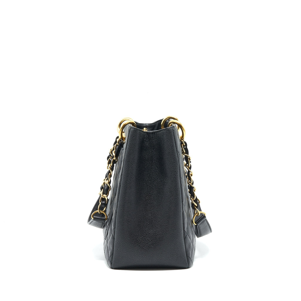 CHANEL GRAND SHOPPING TOTE BAG CAVIAR BLACK GHW