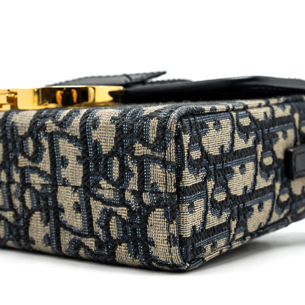 DIOR 30 MONTAIGNE BOX BLUE OBLIQUE JACQUARD GHW