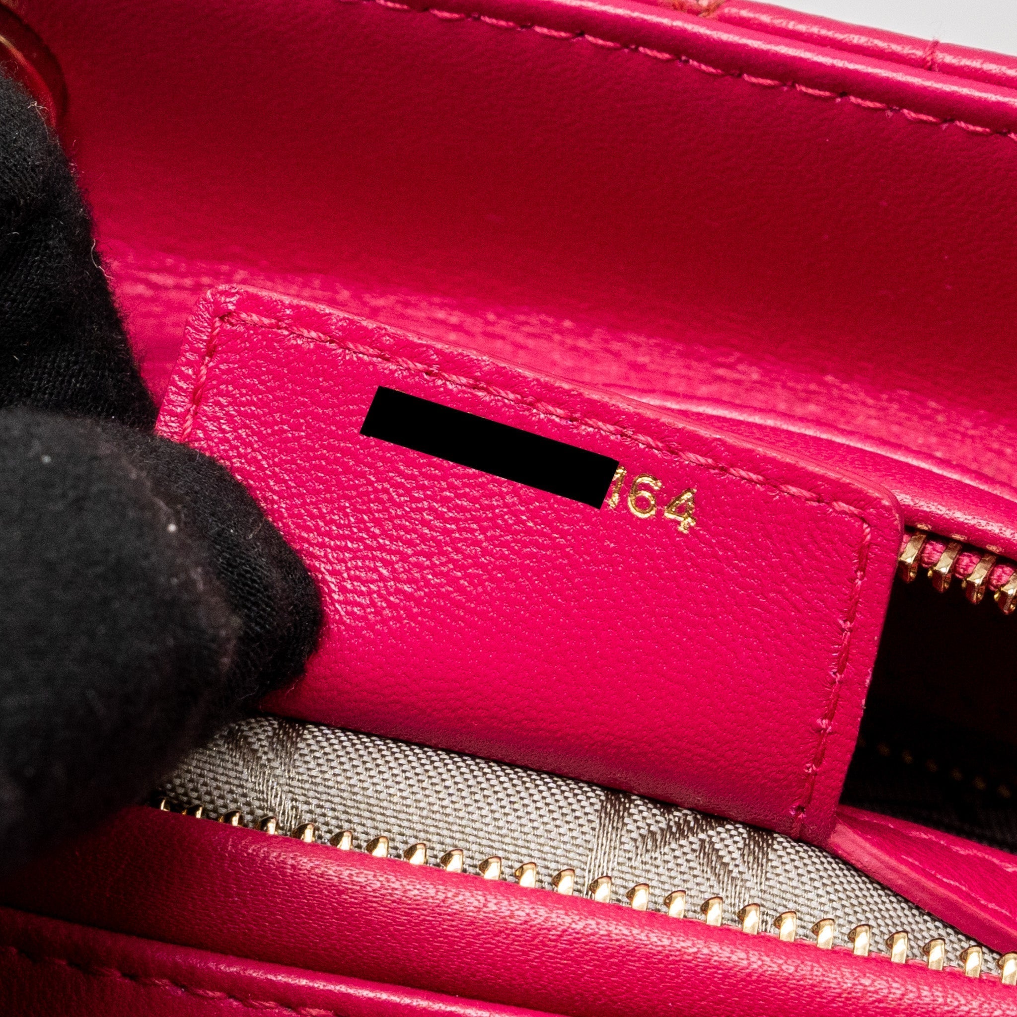 DIOR MEDIUM LADY DIOR LAMBSKIN PINK LGHW
