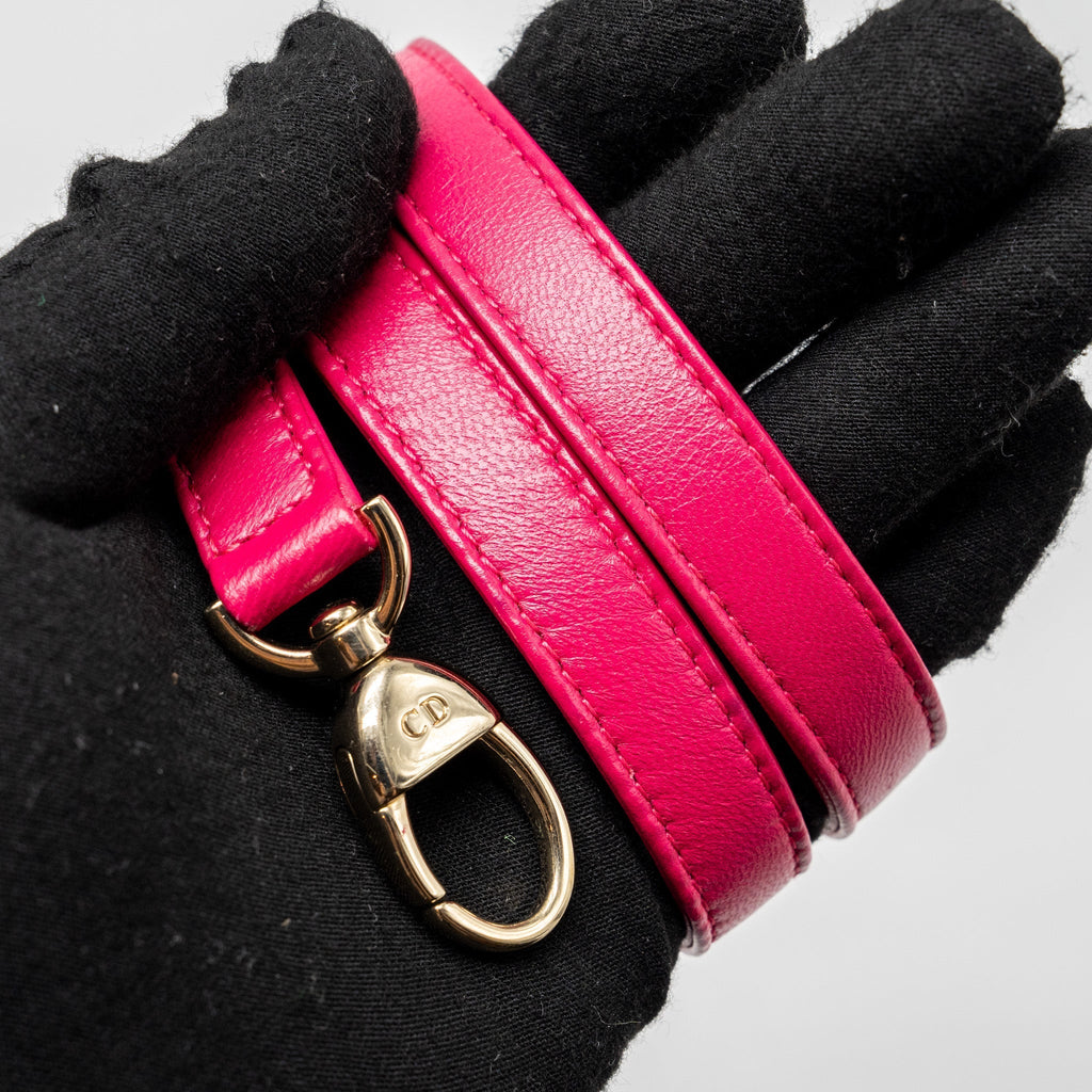 DIOR MEDIUM LADY DIOR LAMBSKIN PINK LGHW