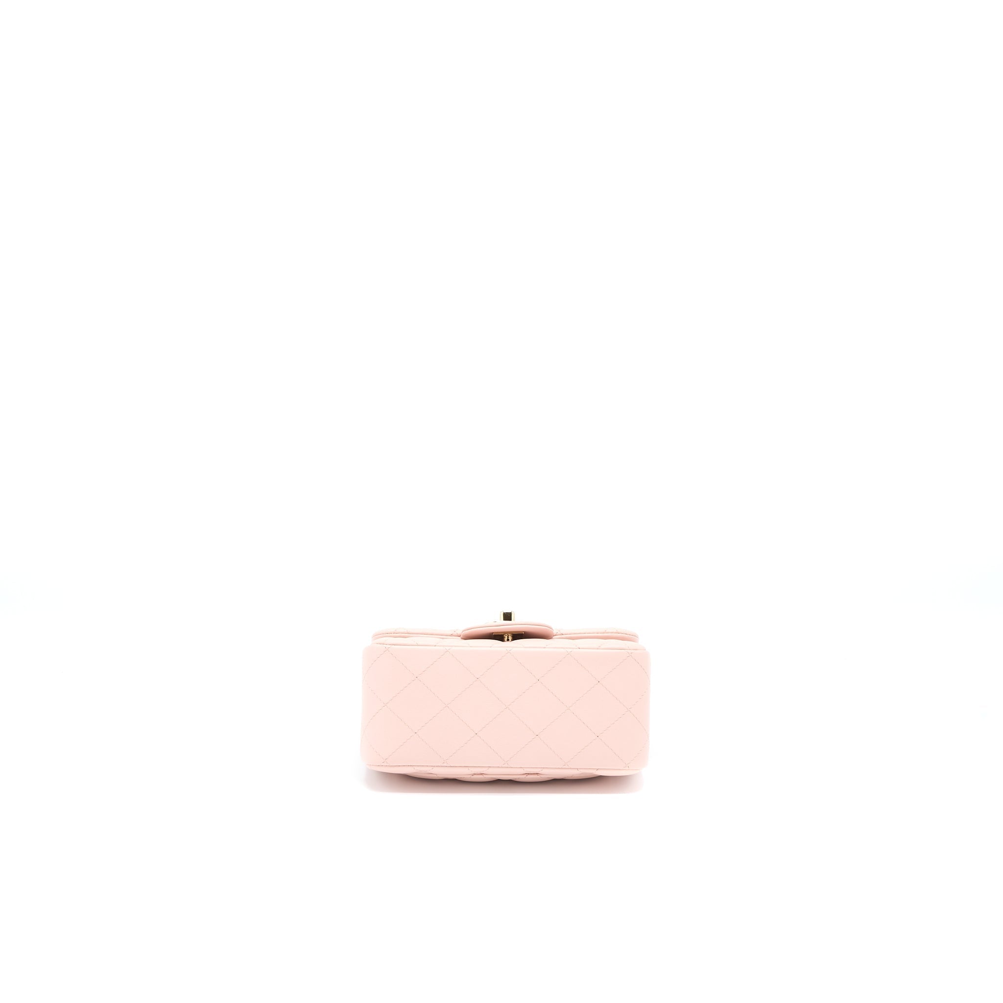 CHANEL MINI SQUARE FLAP BAG LAMBSKIN LIGHT PINK LGHW (MICROCHIP)