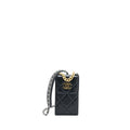CHANEL 19 PHONE POUCH WITH CHAIN LAMBSKIN BLACK MULTICOLOUR HARDWARE