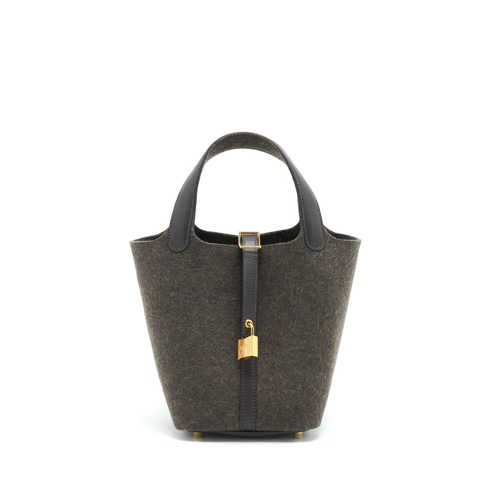 Hermes Felt Picotin 18 Lock Bag GHW