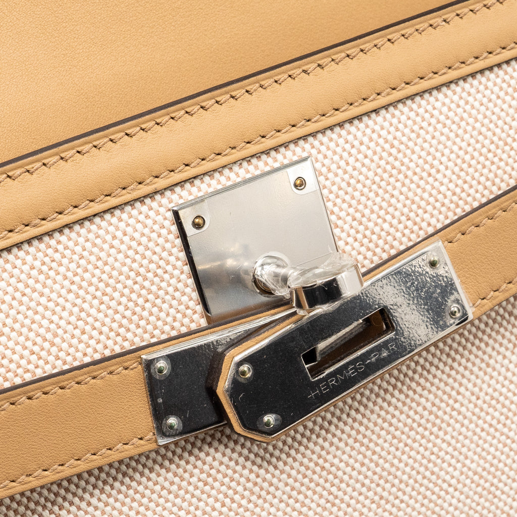 HERMES KELLY 28 SWIFT/CANVAS CHAI SHW