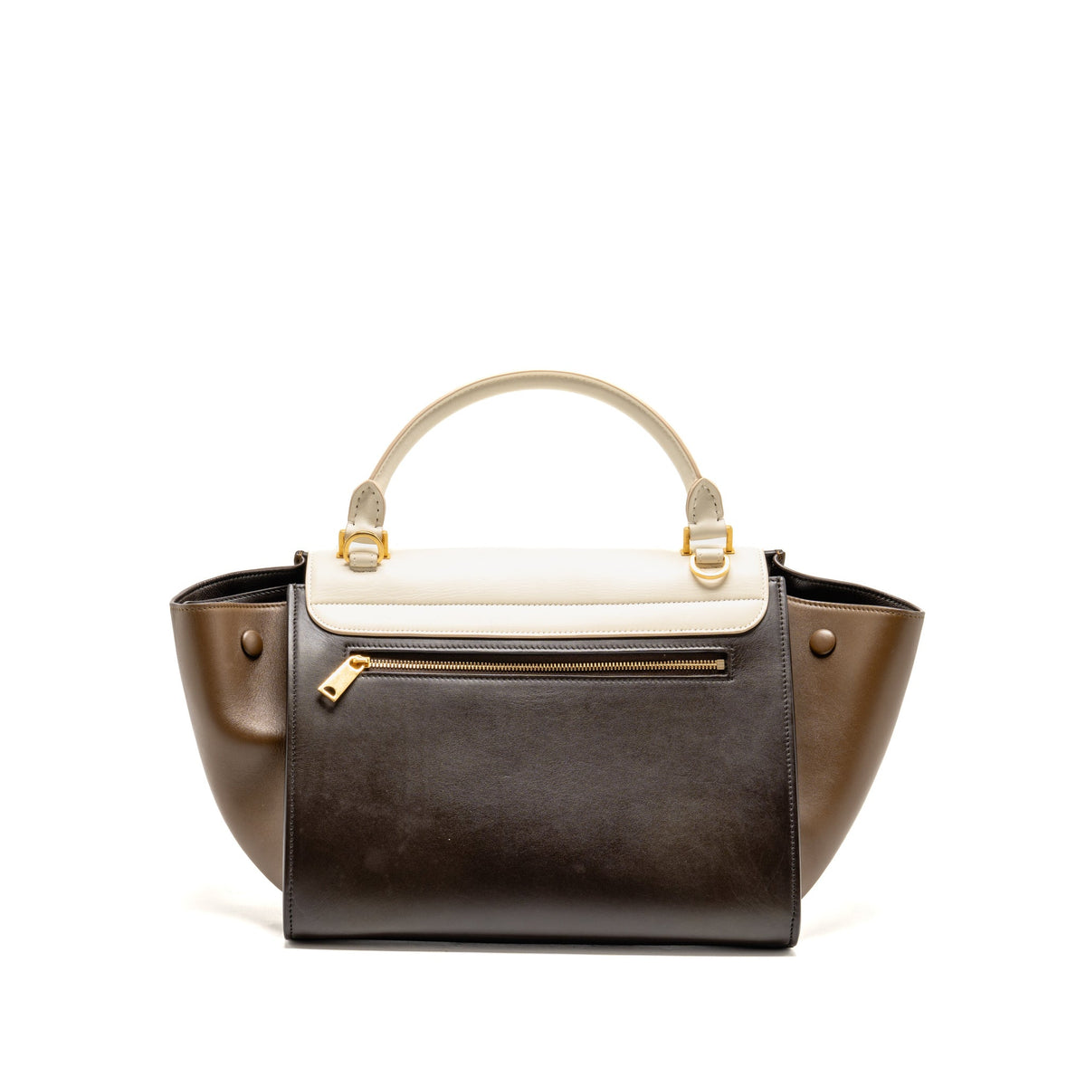 Celine Small Trapeze Bag Calfskin Natural/Multicolour GHW