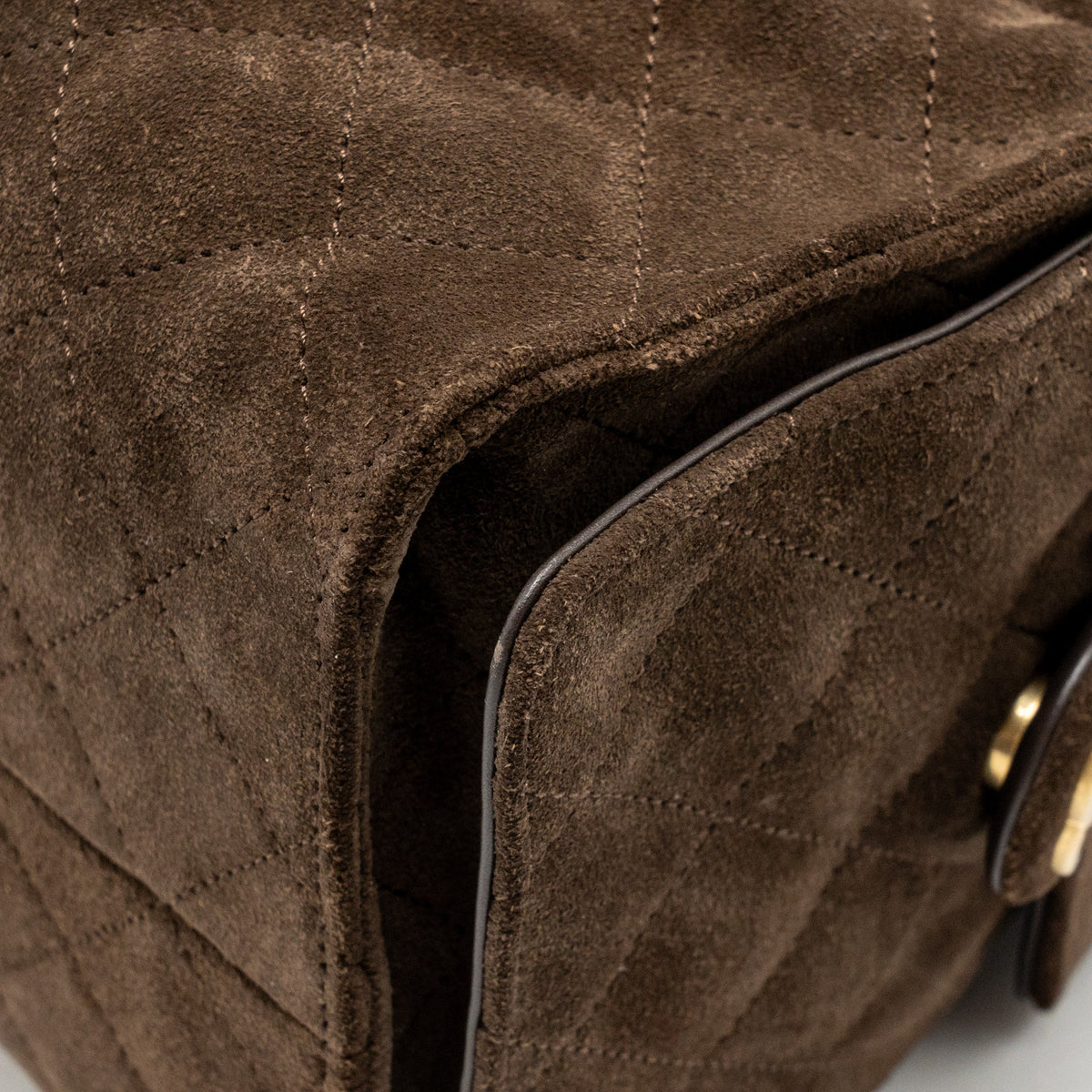 Chanel Medium 25 bag suede leather brown GHW (microchip)