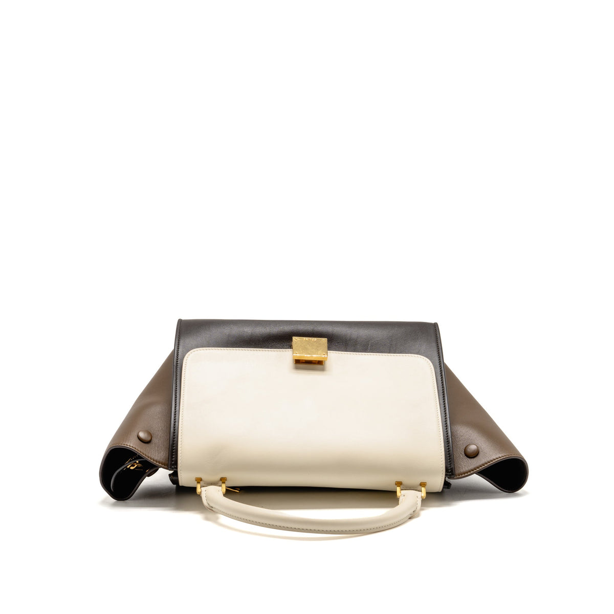 Celine Small Trapeze Bag Calfskin Natural/Multicolour GHW