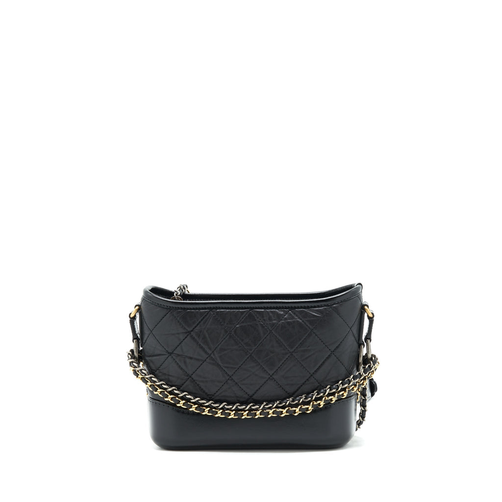 CHANEL SMALL HOBO GABRIELLE CALFSKIN BLACK GHW