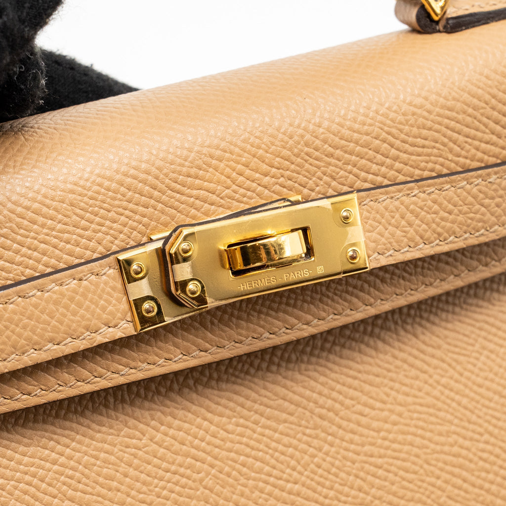 HERMES MINI KELLY II EPSOM CHAI GHW