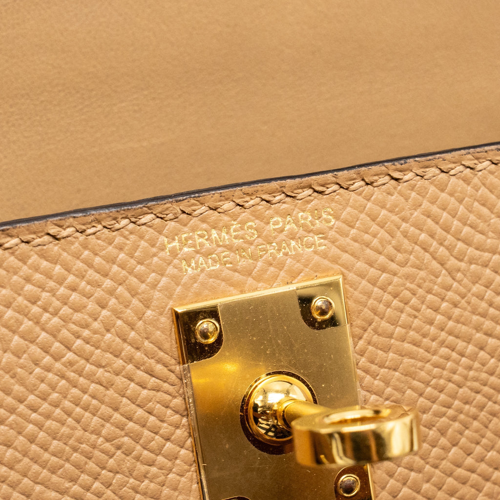 HERMES MINI KELLY II EPSOM CHAI GHW