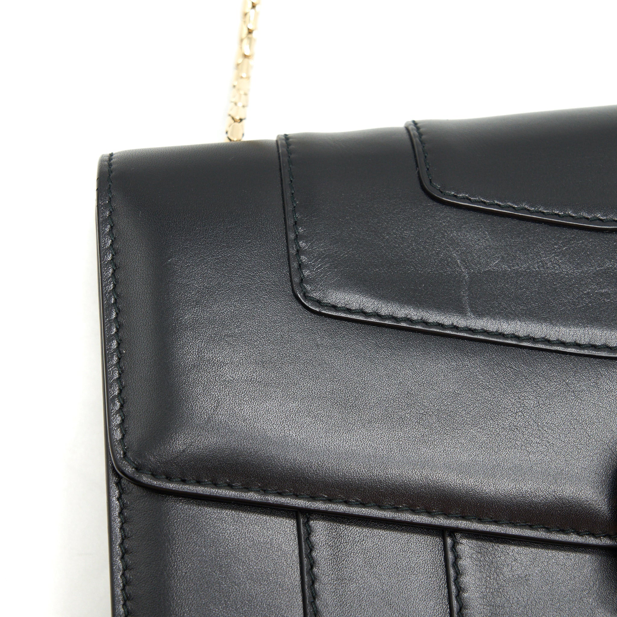 BVLGARI SERPENTI FOREVER FLAP BAG LARGE BLACK GHW