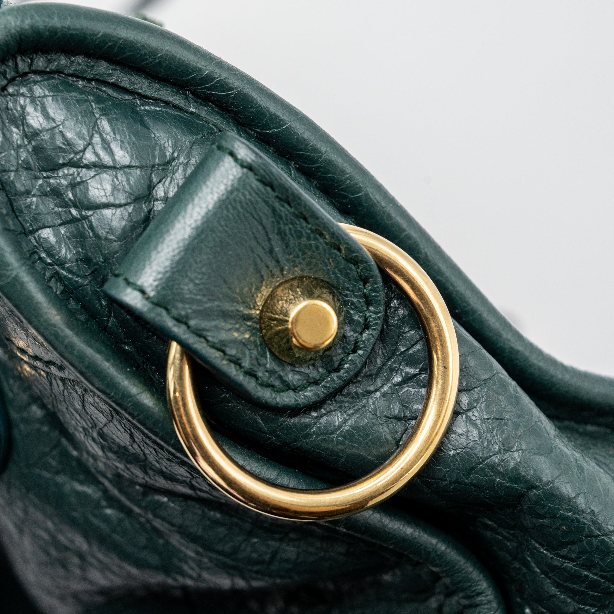BALENCIAGA MINI CITY BAG DARK GREEN GHW