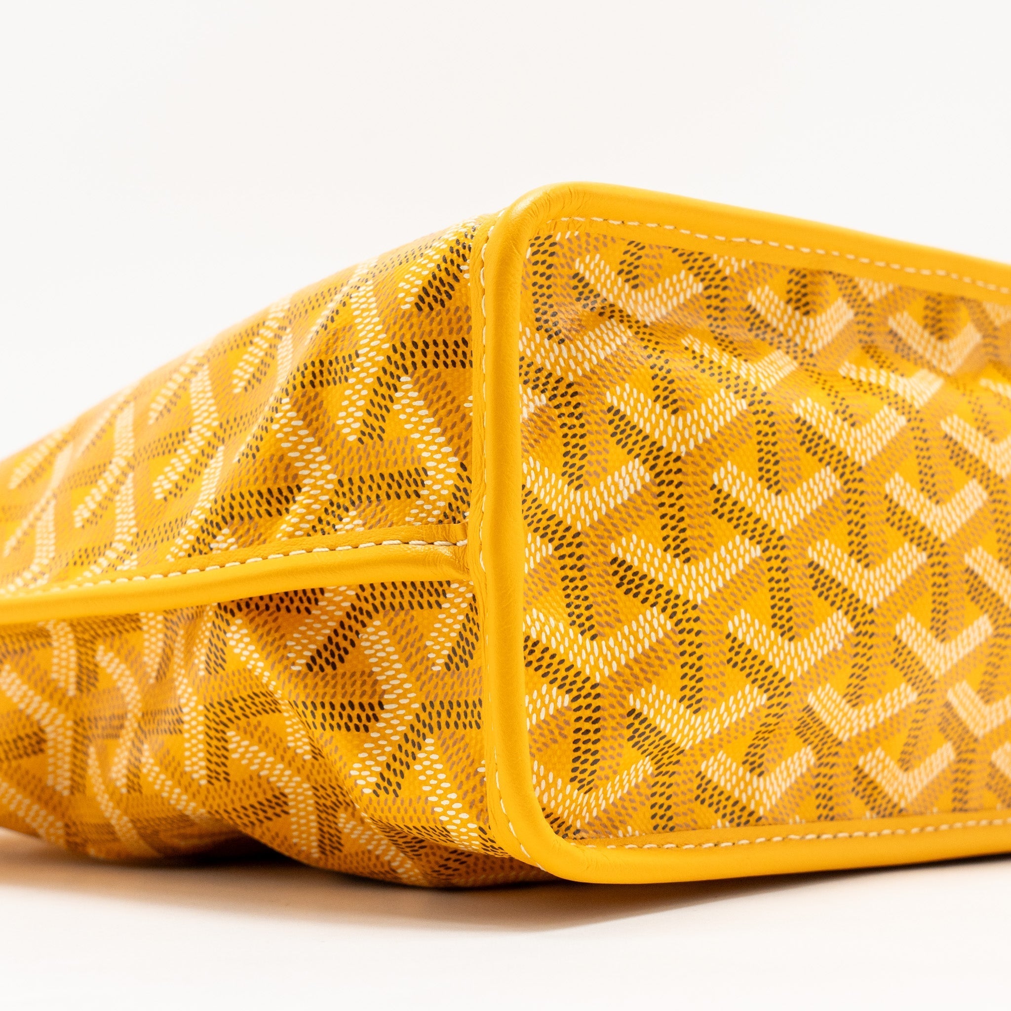 GOYARD MINI ANJOU TOTE BAG GOYARDLINE CANVAS / LEATHER YELLOW SHW