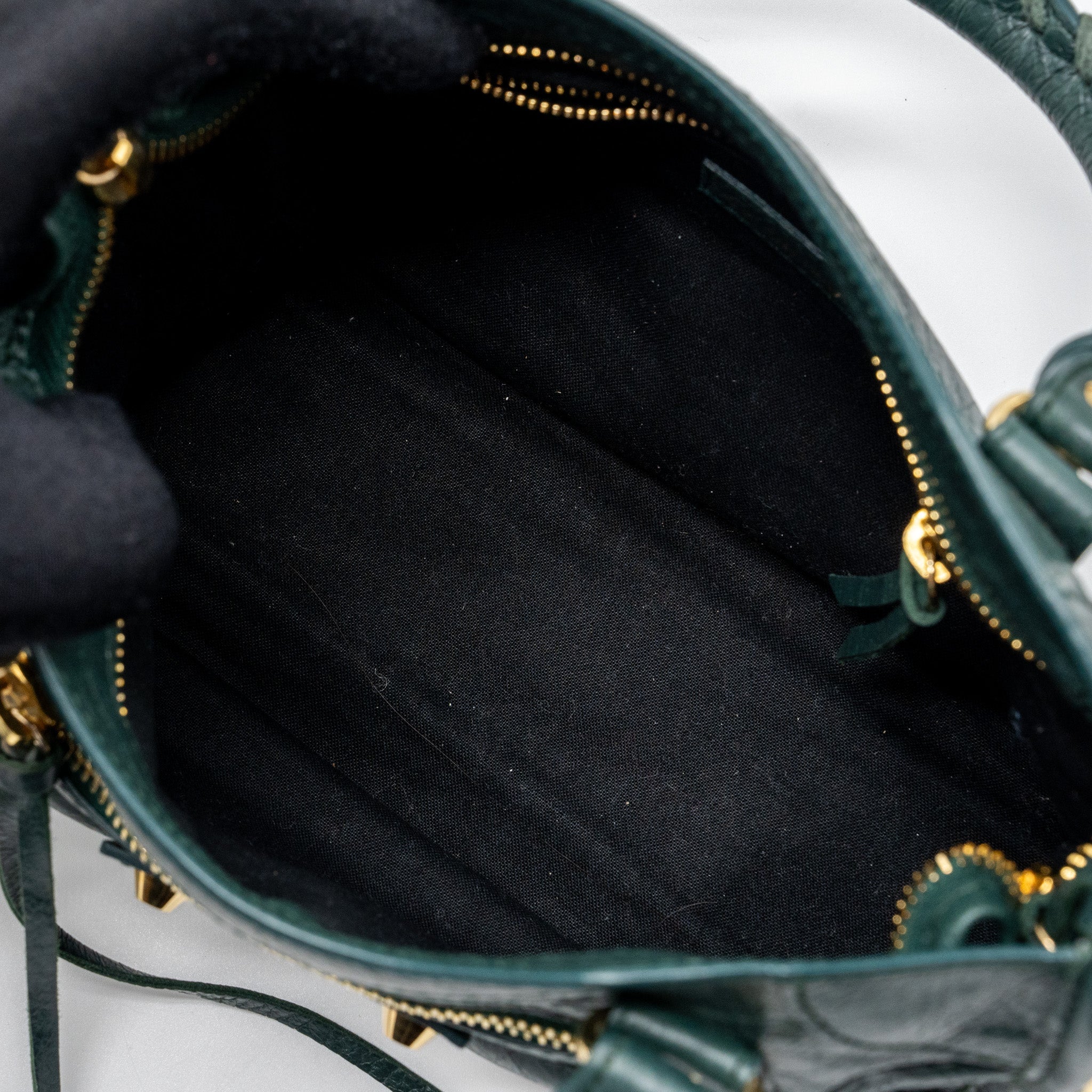 BALENCIAGA MINI CITY BAG DARK GREEN GHW
