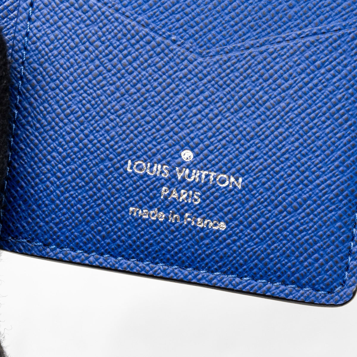 LOUIS VUITTON POCKET ORGANISER BLUE MONOGRAM CANVAS