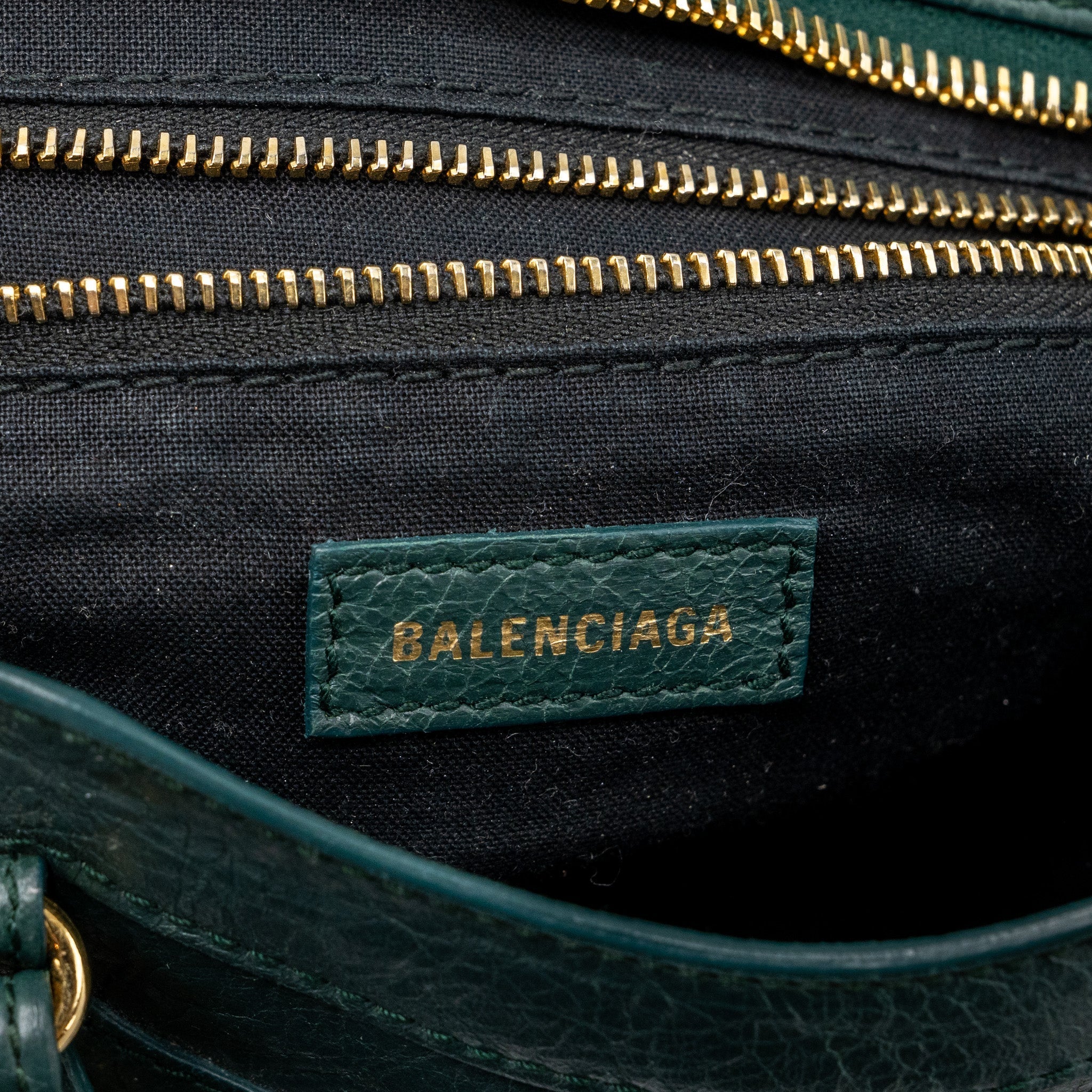 BALENCIAGA MINI CITY BAG DARK GREEN GHW