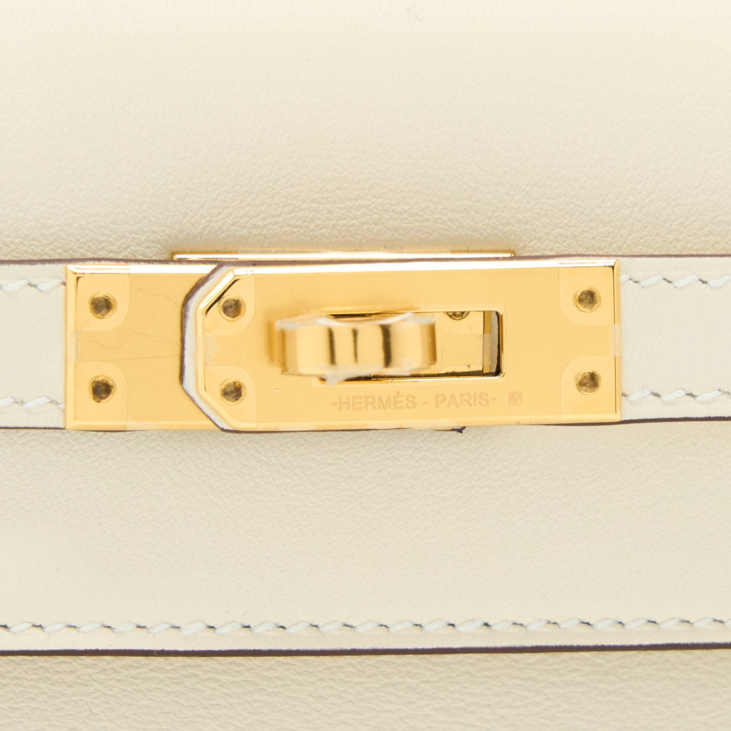HERMES KELLY POCHETTE SWIFT NATA GHW
