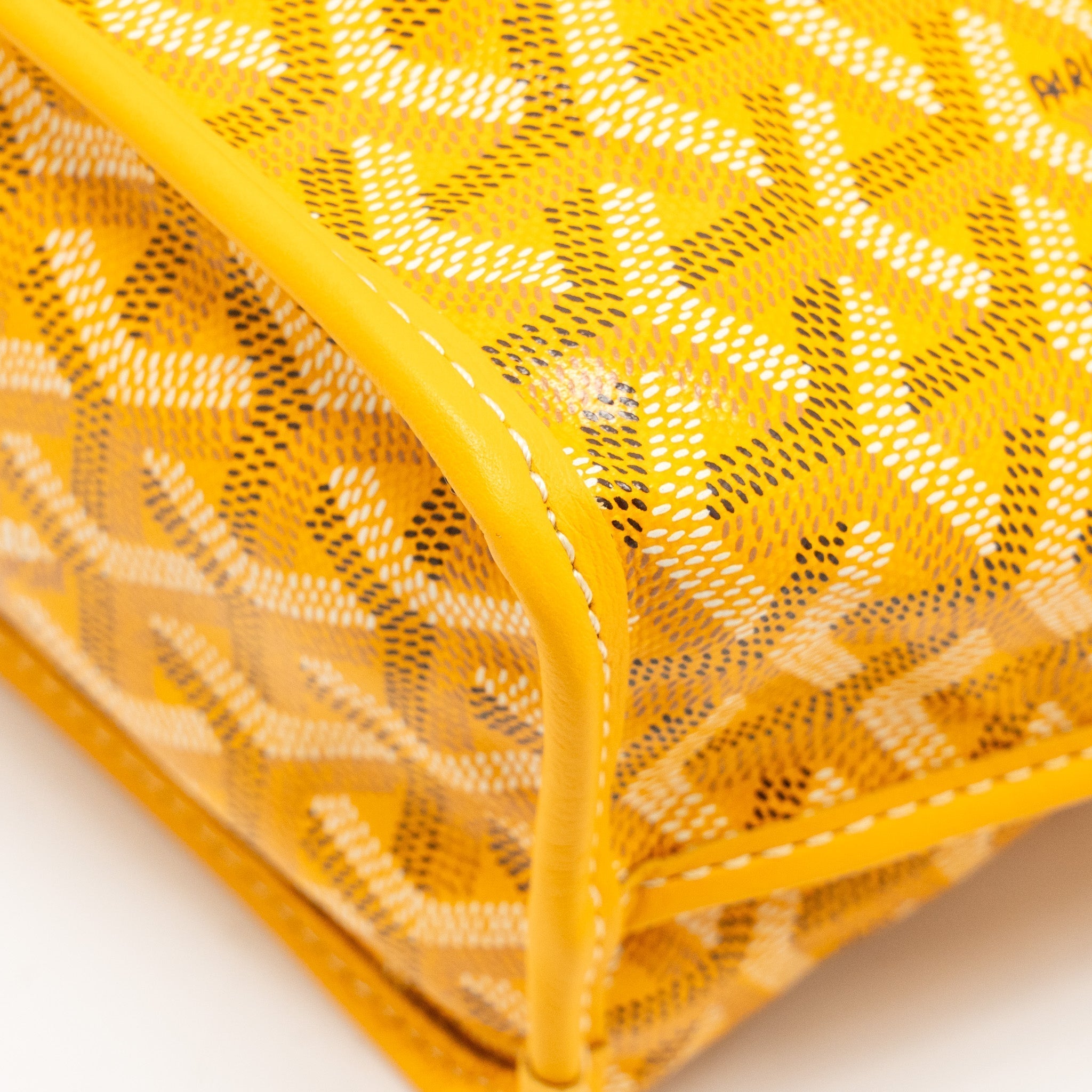 GOYARD MINI ANJOU TOTE BAG GOYARDLINE CANVAS / LEATHER YELLOW SHW