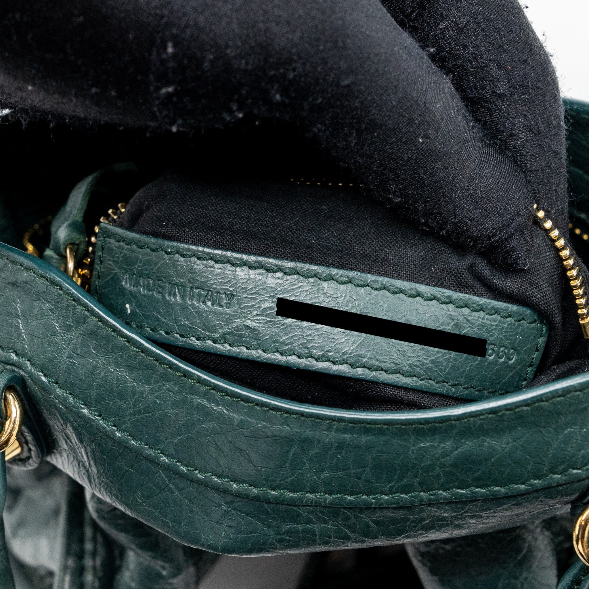 BALENCIAGA MINI CITY BAG DARK GREEN GHW
