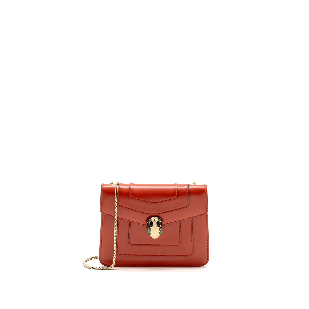 Bvlgari Serpenti Forever Crossbody Bag Calfskin Red SHW