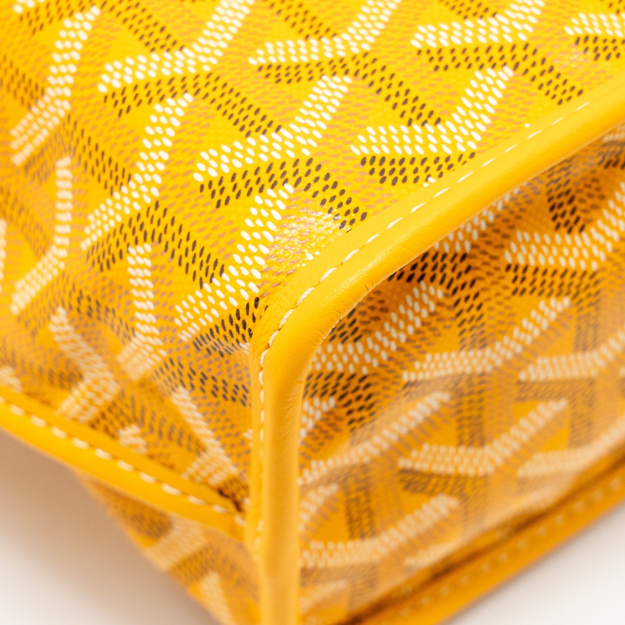 GOYARD MINI ANJOU TOTE BAG GOYARDLINE CANVAS / LEATHER YELLOW SHW